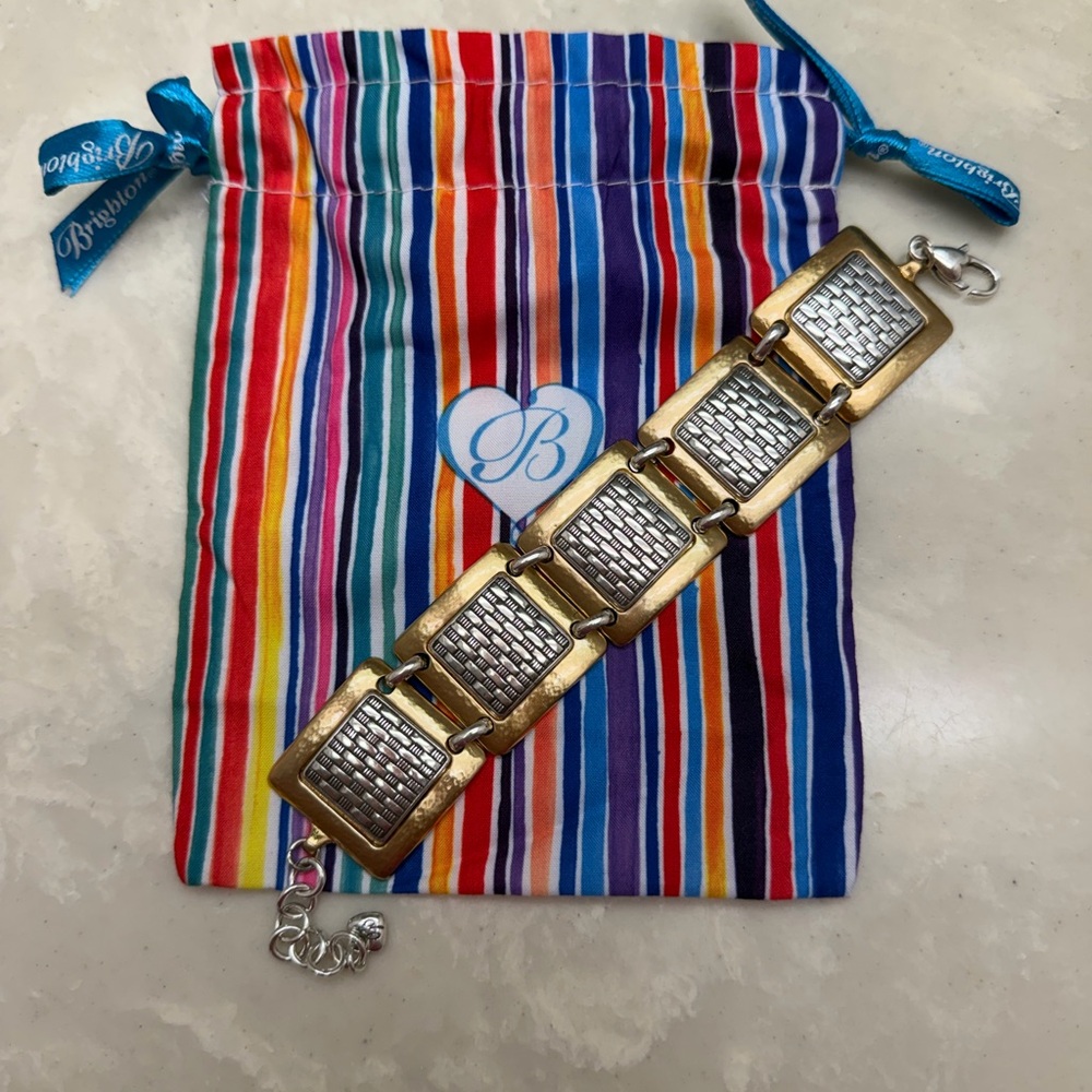Brighton Pharoah's Gift Silver Gold Link Bracelet